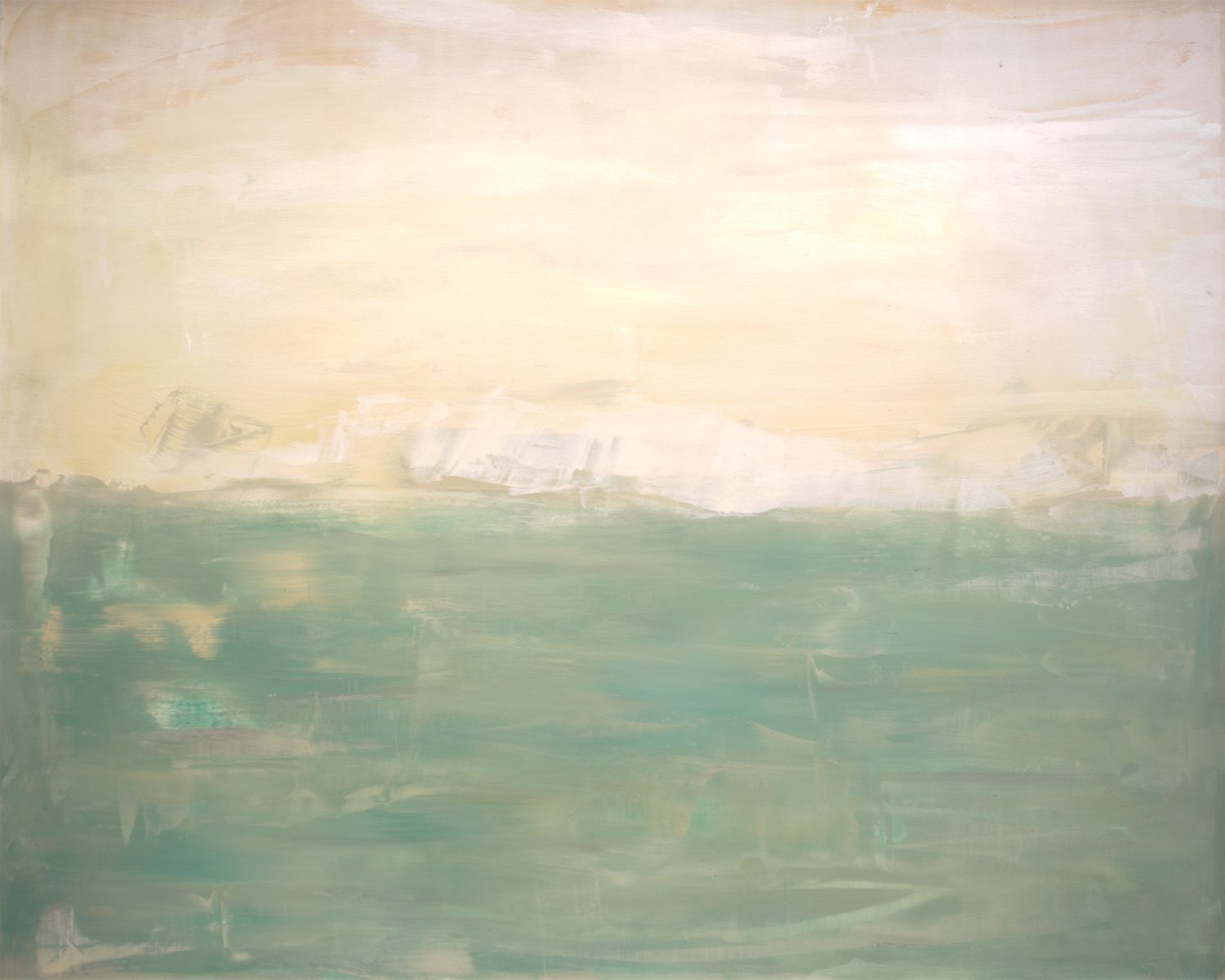Aqua Sand by William Meyer, Acrylic on wood panel