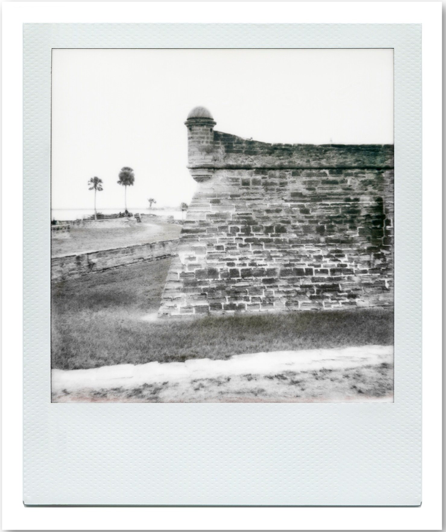 Castillo de San Marcos Polaroid 3 by William Meyer, Giclée on canvas framed with reclaimed wood