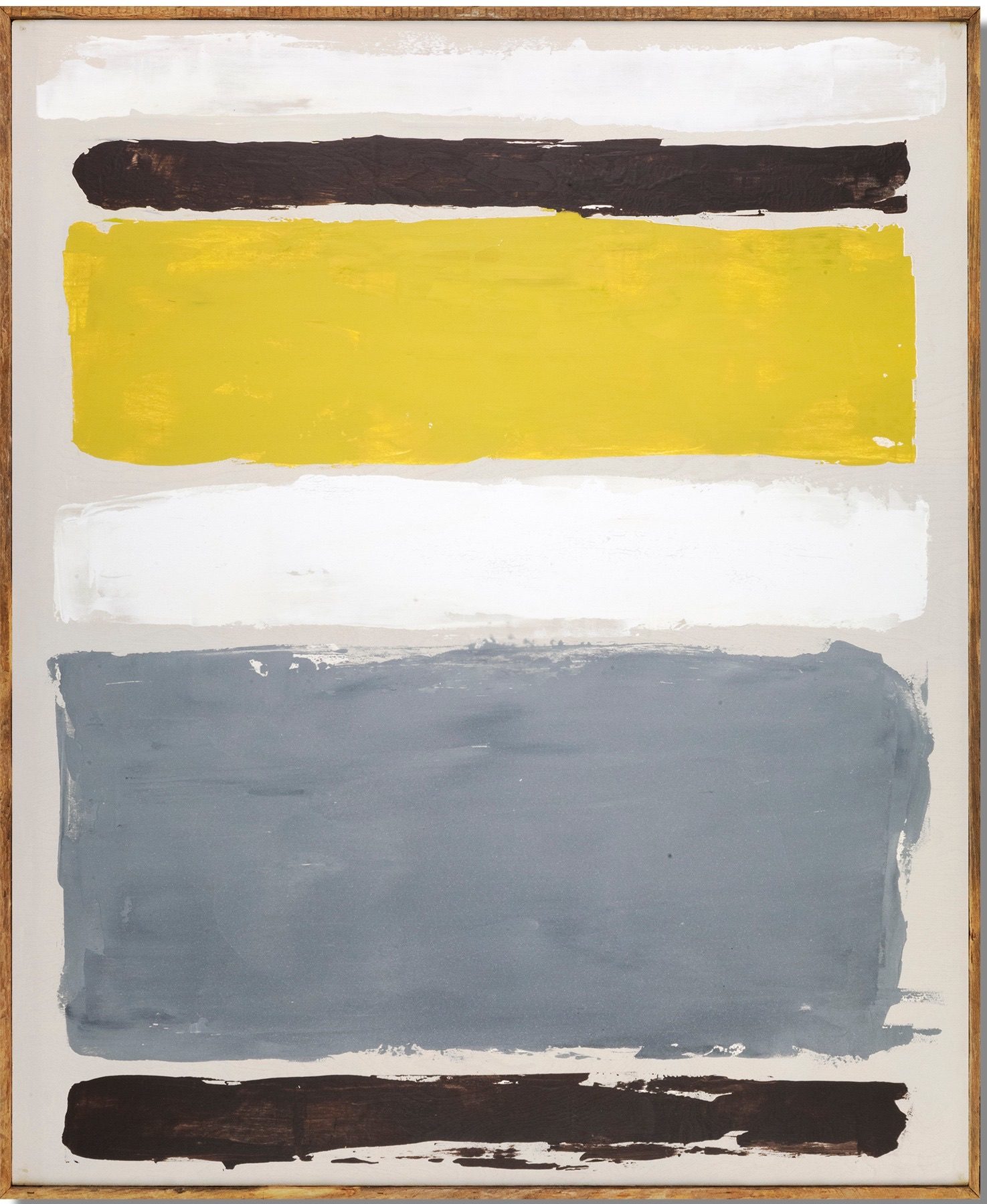 Chartreuse and Starr White by William Meyer, Acrylic on wood anel