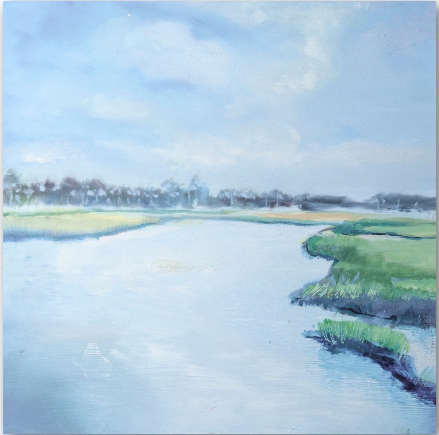 Indigo Marsh by William Meyer, Giclée on framed canvas