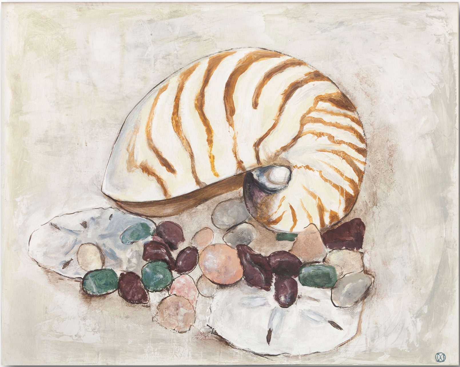 Nautilus Shell by William Meyer, Acrylic on canvas