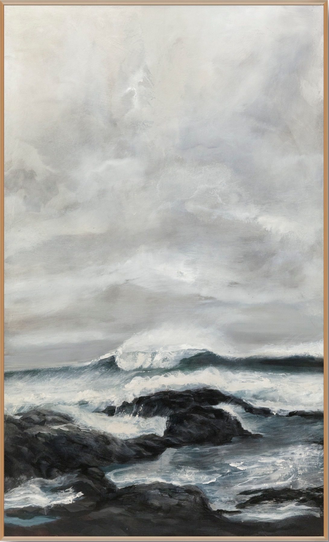 Nor'easter by William Meyer, Acrylic on wood panel with reclaimed wood frame