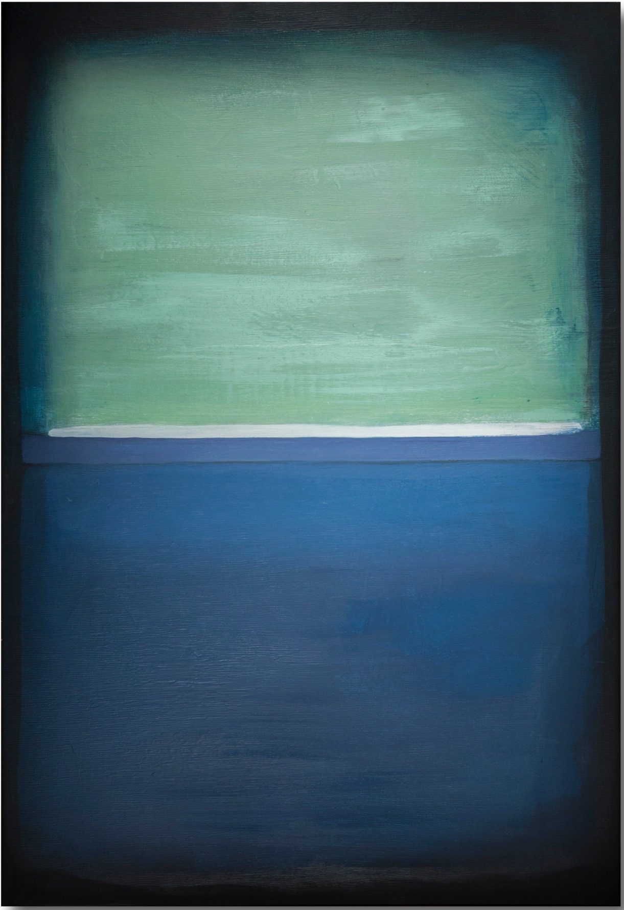 Prussian Blue and Green by William Meyer, Acrylic on wood panel