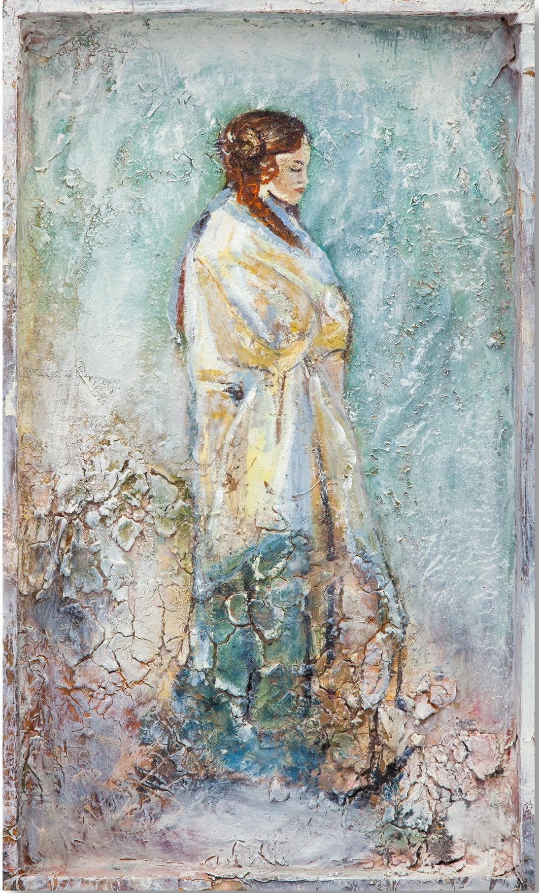 Sargent's Model by William Meyer, Mixed media on board