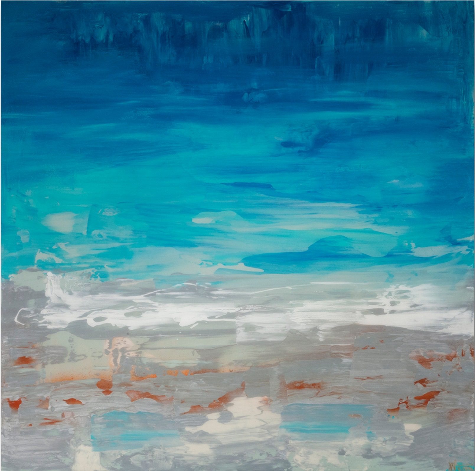ShoreLine Resin by William Meyer, Mixed Media on Wood Panel