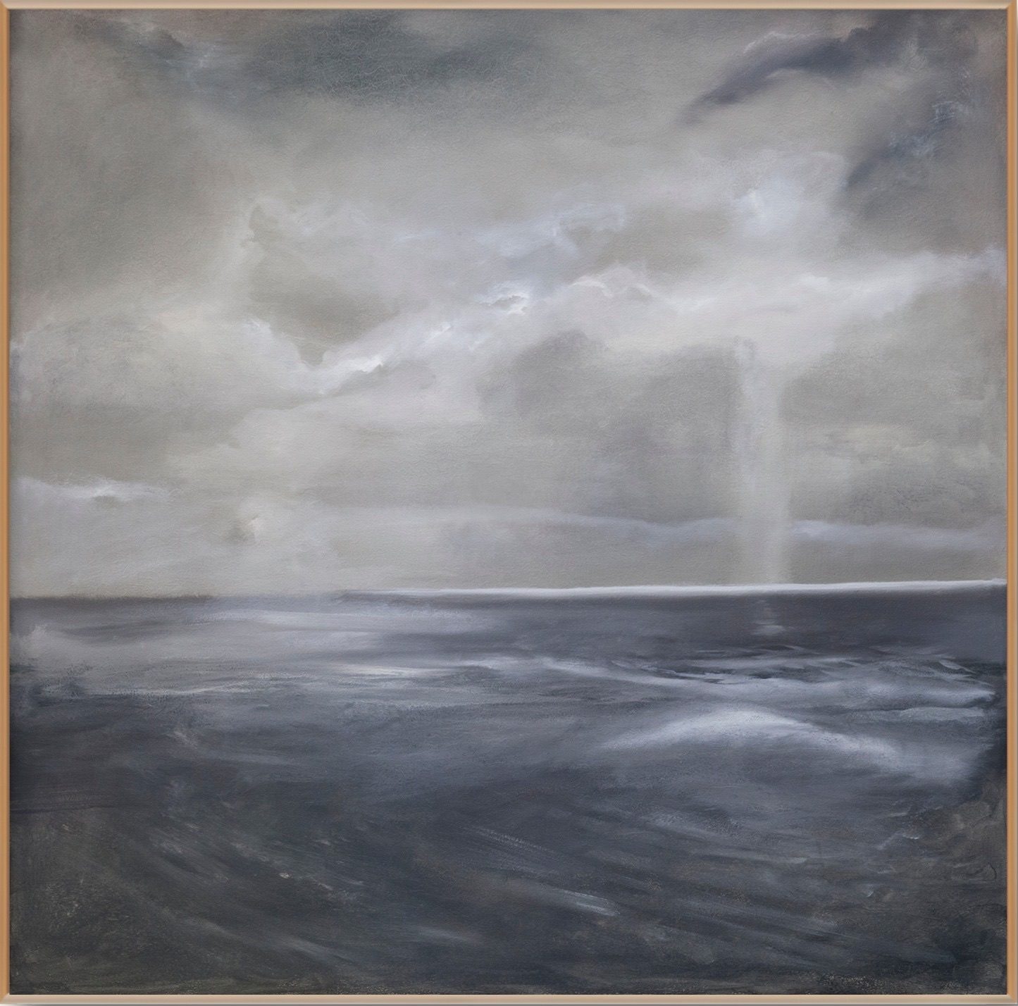Skylight by William Meyer, Mixed media on canvas with reclaimed wood frame