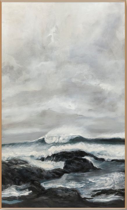 Nor'easter by William Meyer, Acrylic on wood panel with reclaimed wood frame