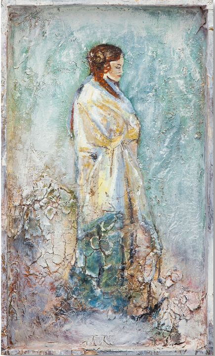 Sargent's Model by William Meyer, Mixed media on board